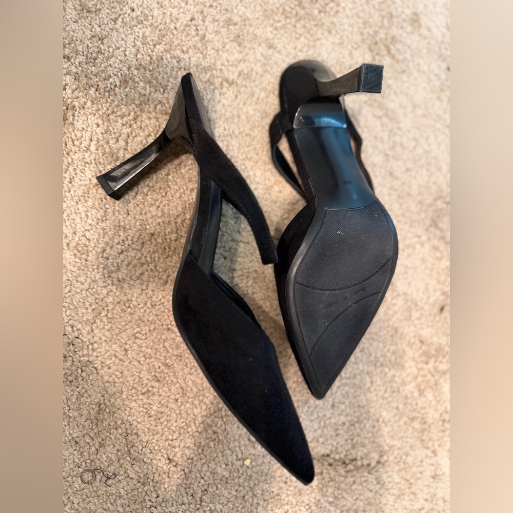 Marc Fisher Black Heeled Sandals - Picture 3 of 4